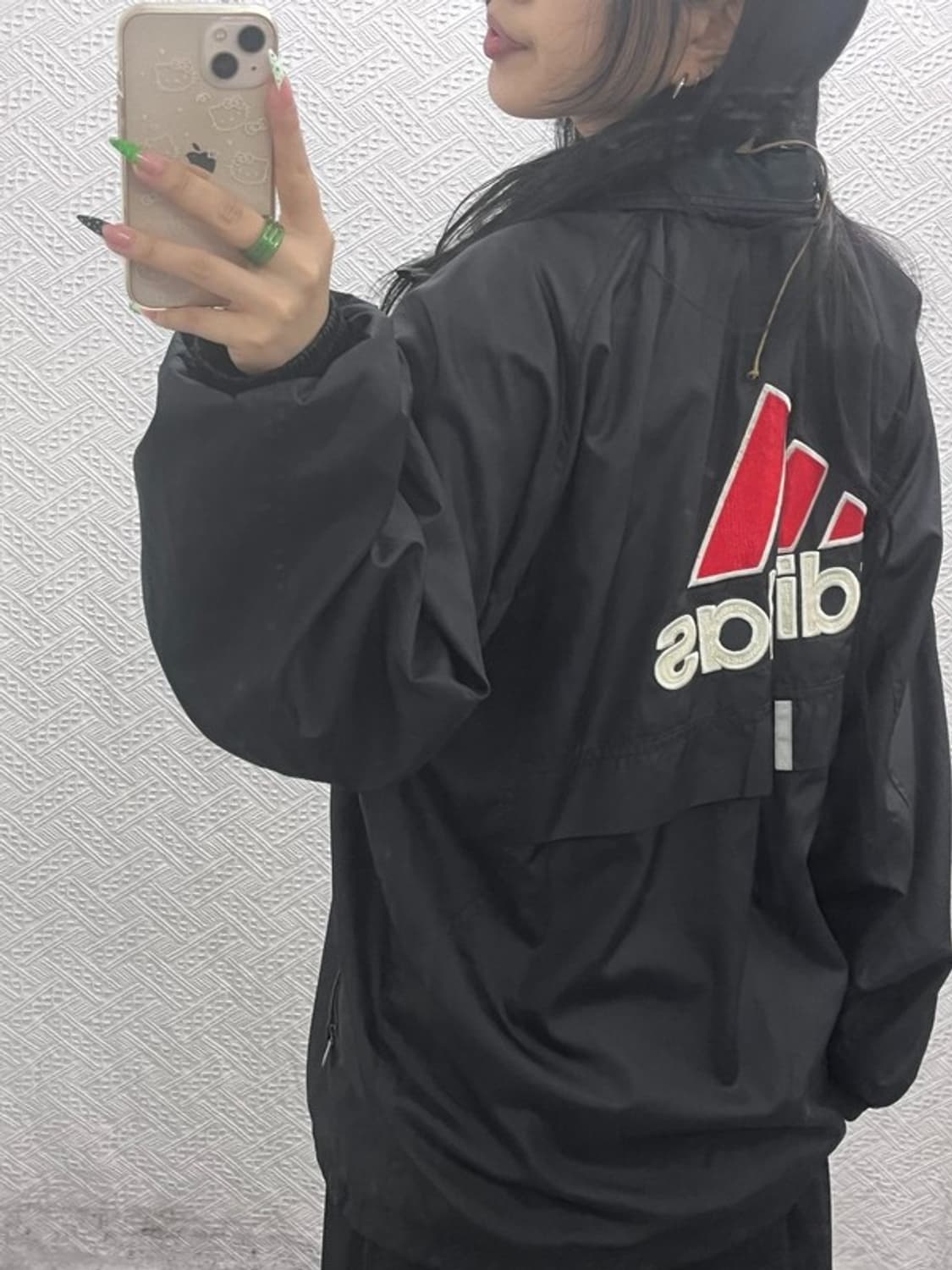 아디다스 올드스쿨 빅로고 오버핏 바람막이 자켓 105 C08905 상품이미지1