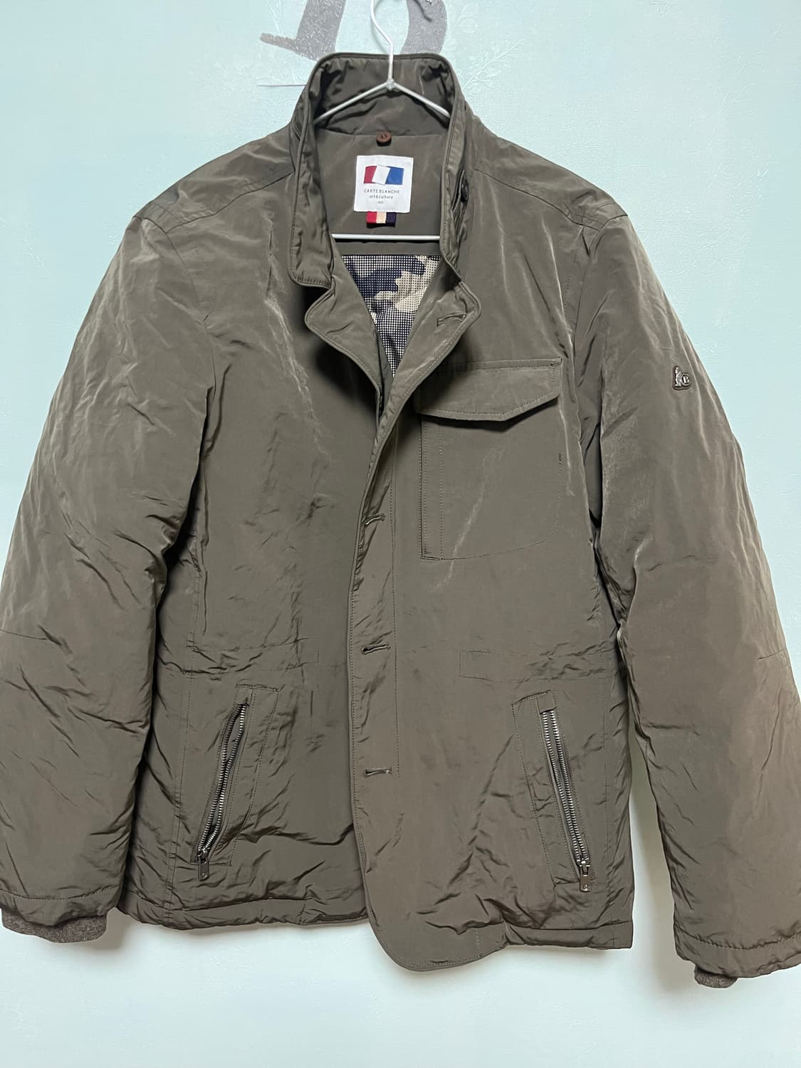 CARTE BLANCHE 카키색 구스 패딩 상품이미지1