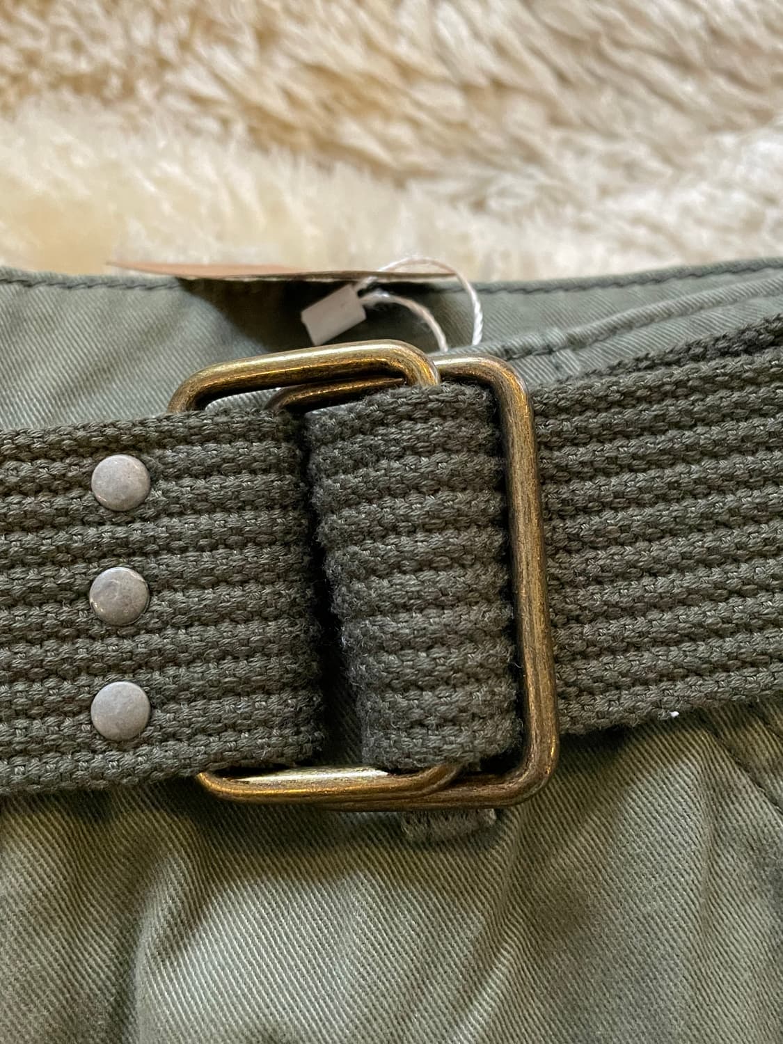 리바이스 카고 반바지 올리브 벨트 세트 화이트탭 상품이미지5