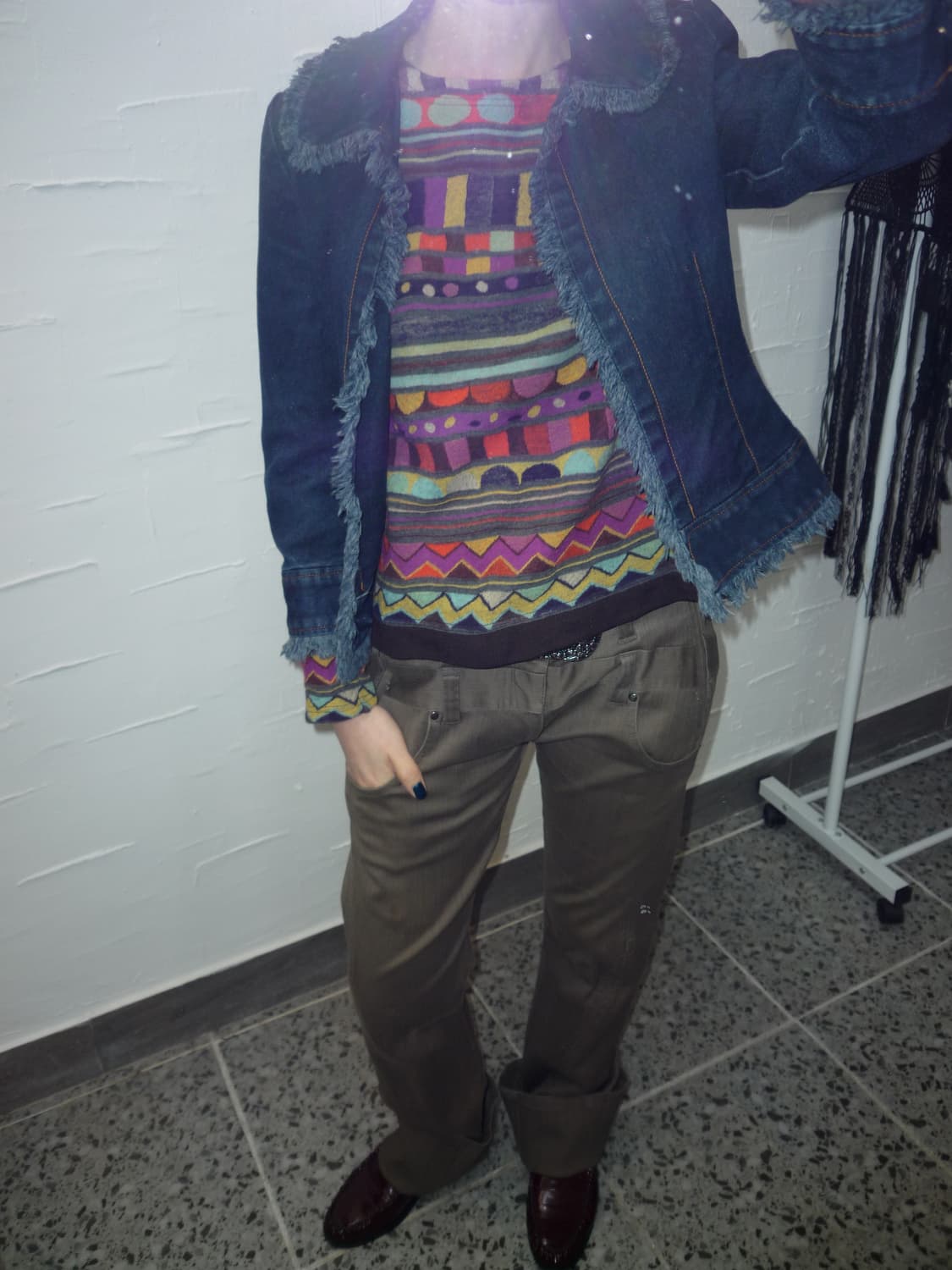 hippie ruffle hem knit 상품이미지3