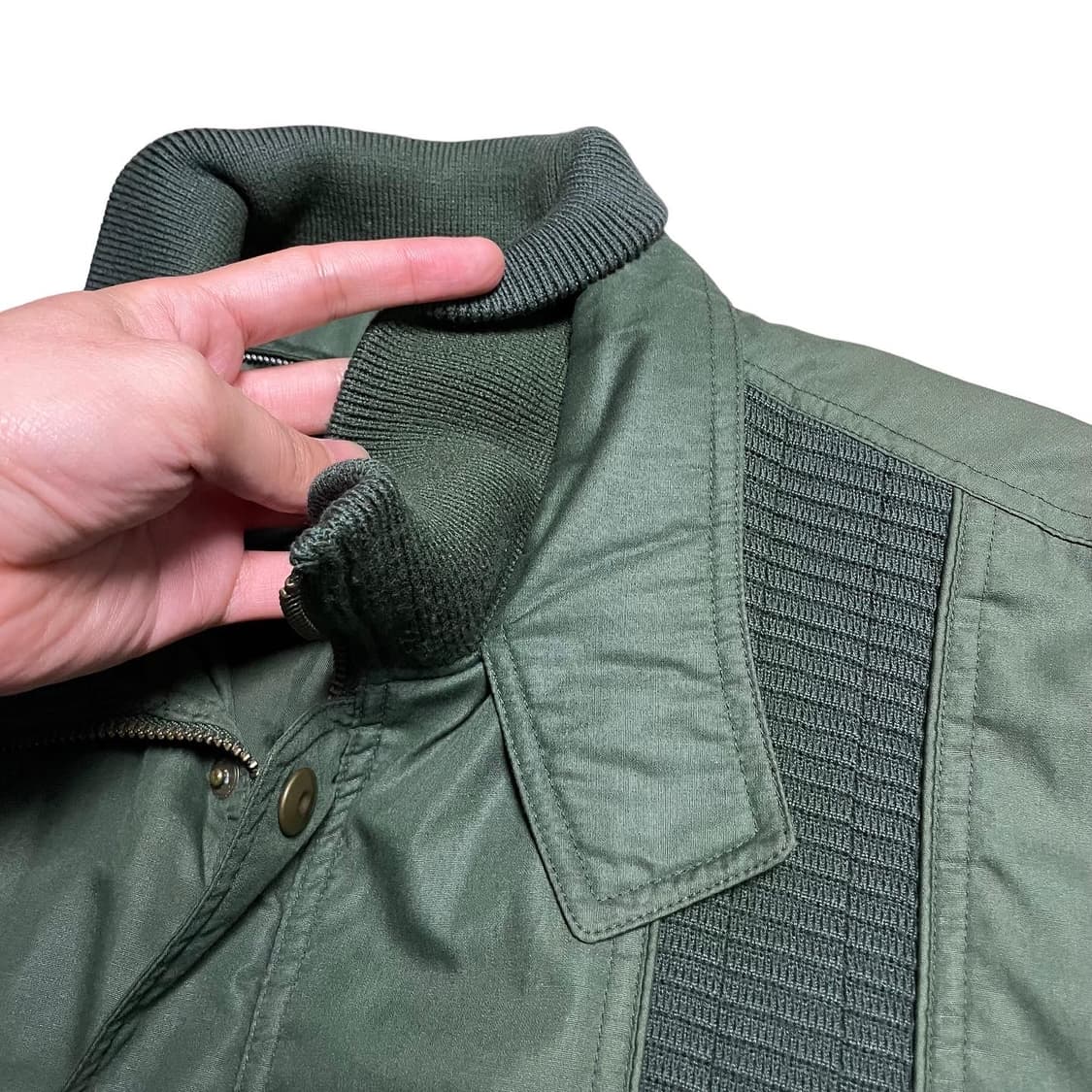 JPN 빈티지 믹스 패브릭 봄버 상품이미지3