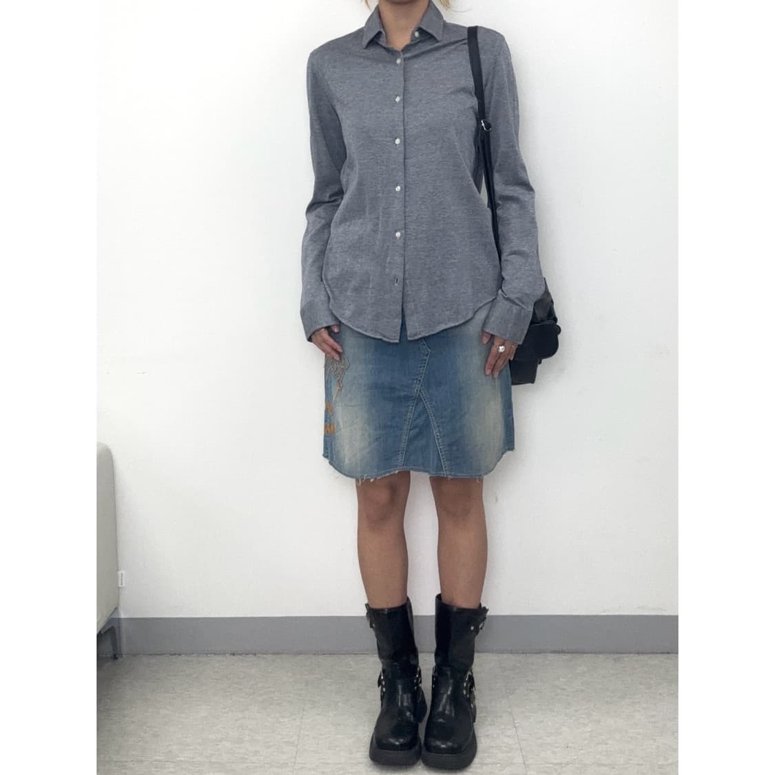 빈티지 블루 셔츠 상품이미지2