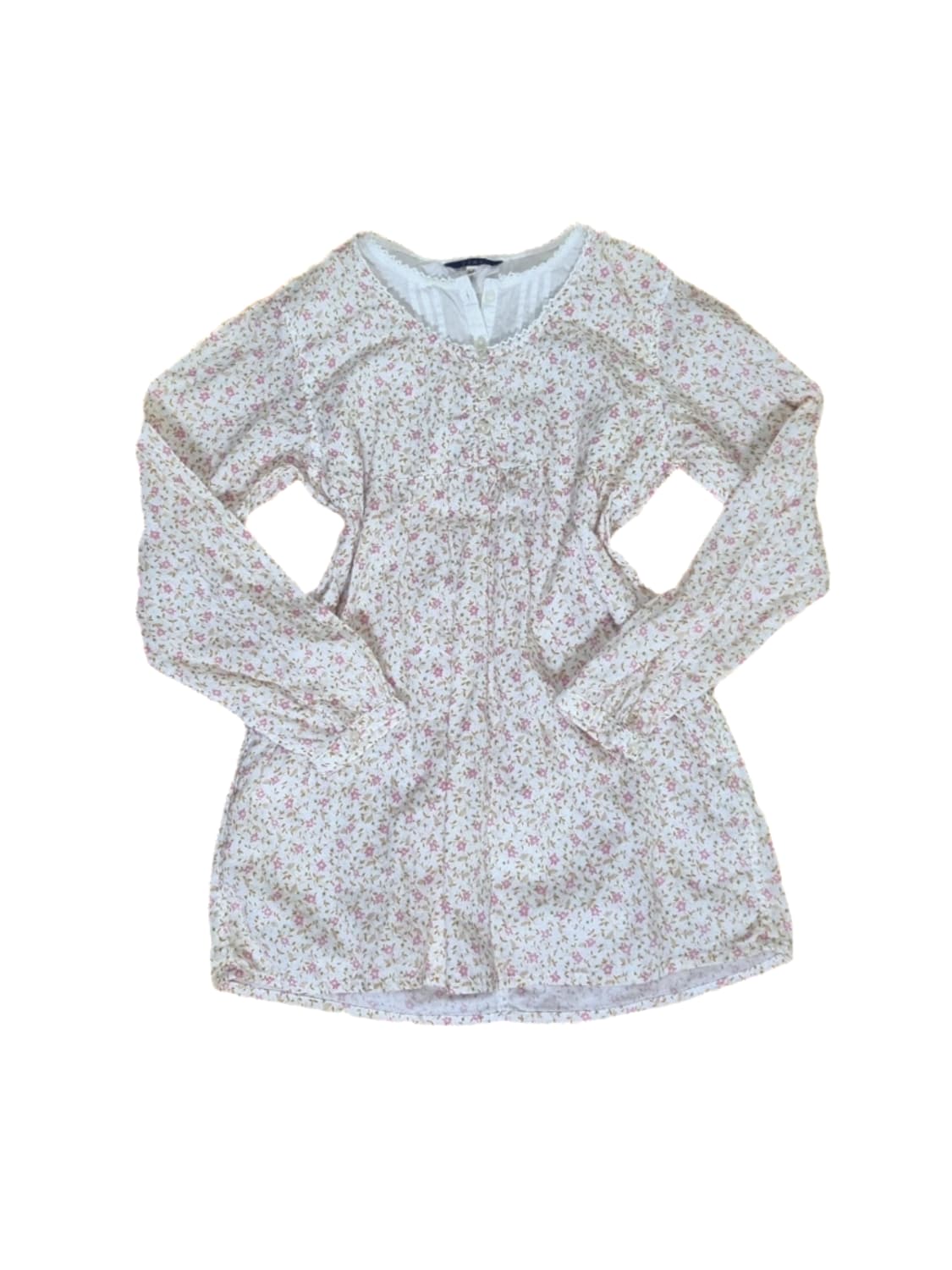 빈티지 레이어드 잔꽃 레이스 플라워 플로럴 블라우스 모리걸하구미히피페어리 상품이미지1