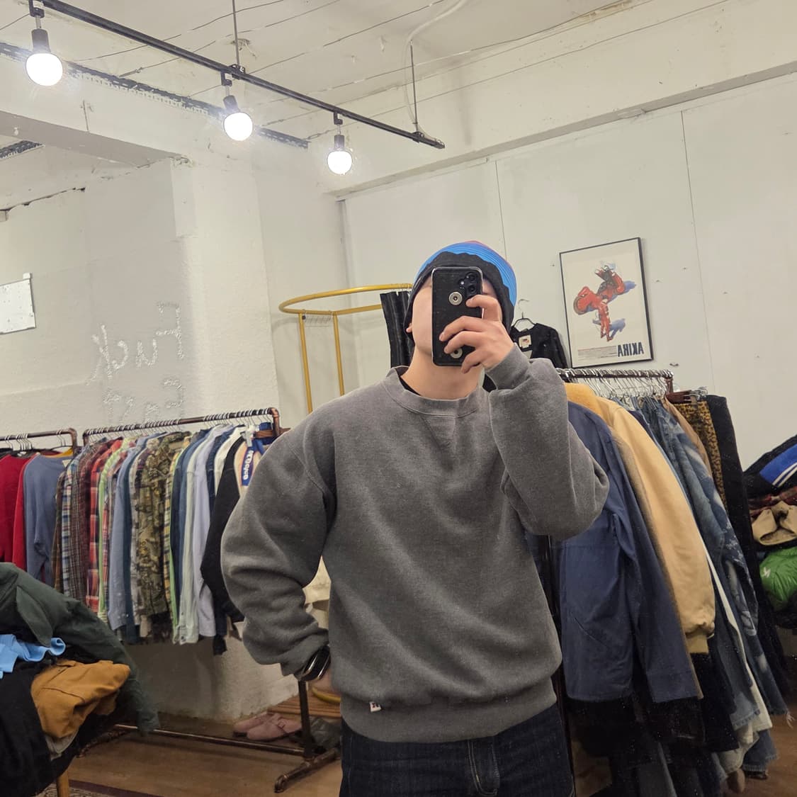 90s 빈티지 러셀 스웻셔츠 다크 그레이 M 상품이미지8