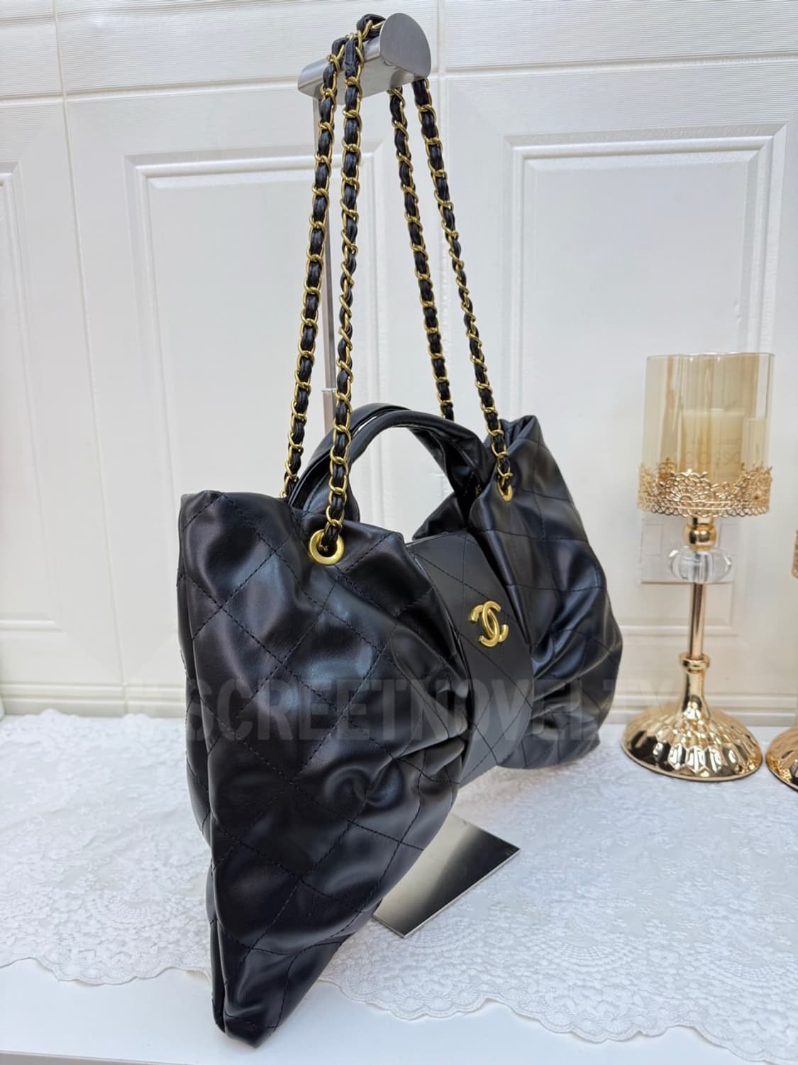 샤넬 리본 보우백 블랙 상품이미지6