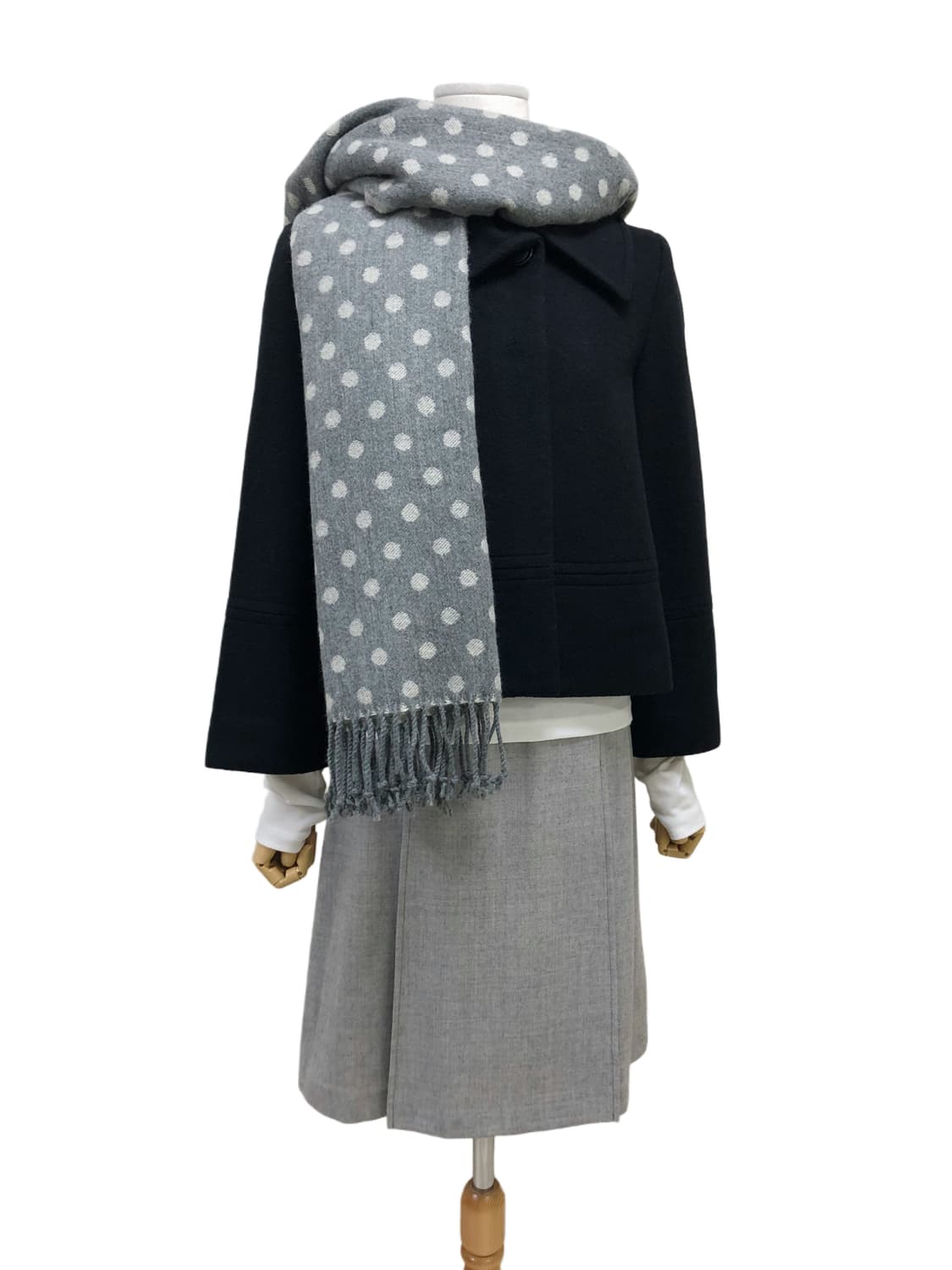 리버시블 도트 머플러 상품이미지4