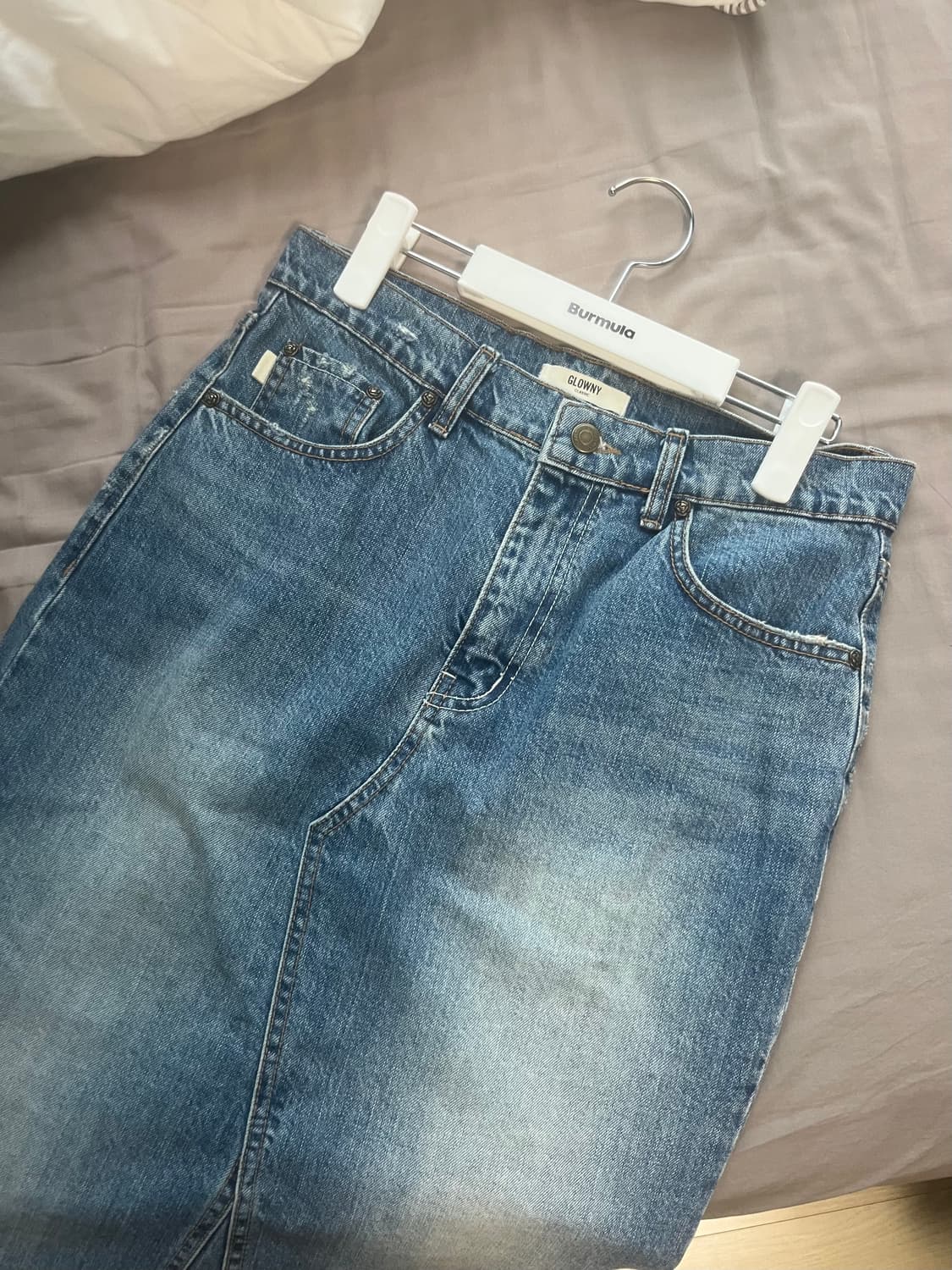 글로니 미드라이즈 데님 롱스커트 s/m 상품이미지5