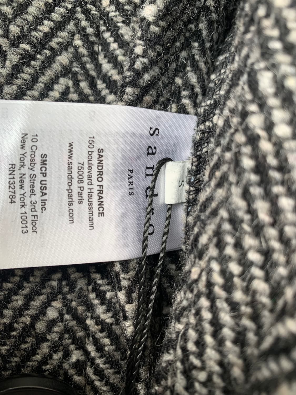 산드로옴므 23fw 헤링본 발마칸 코트 상품이미지7