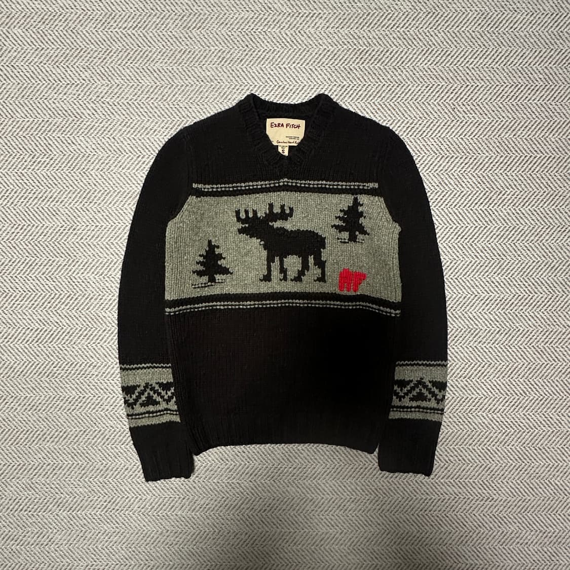 VINTAGE hand made knit sweater 상품이미지1