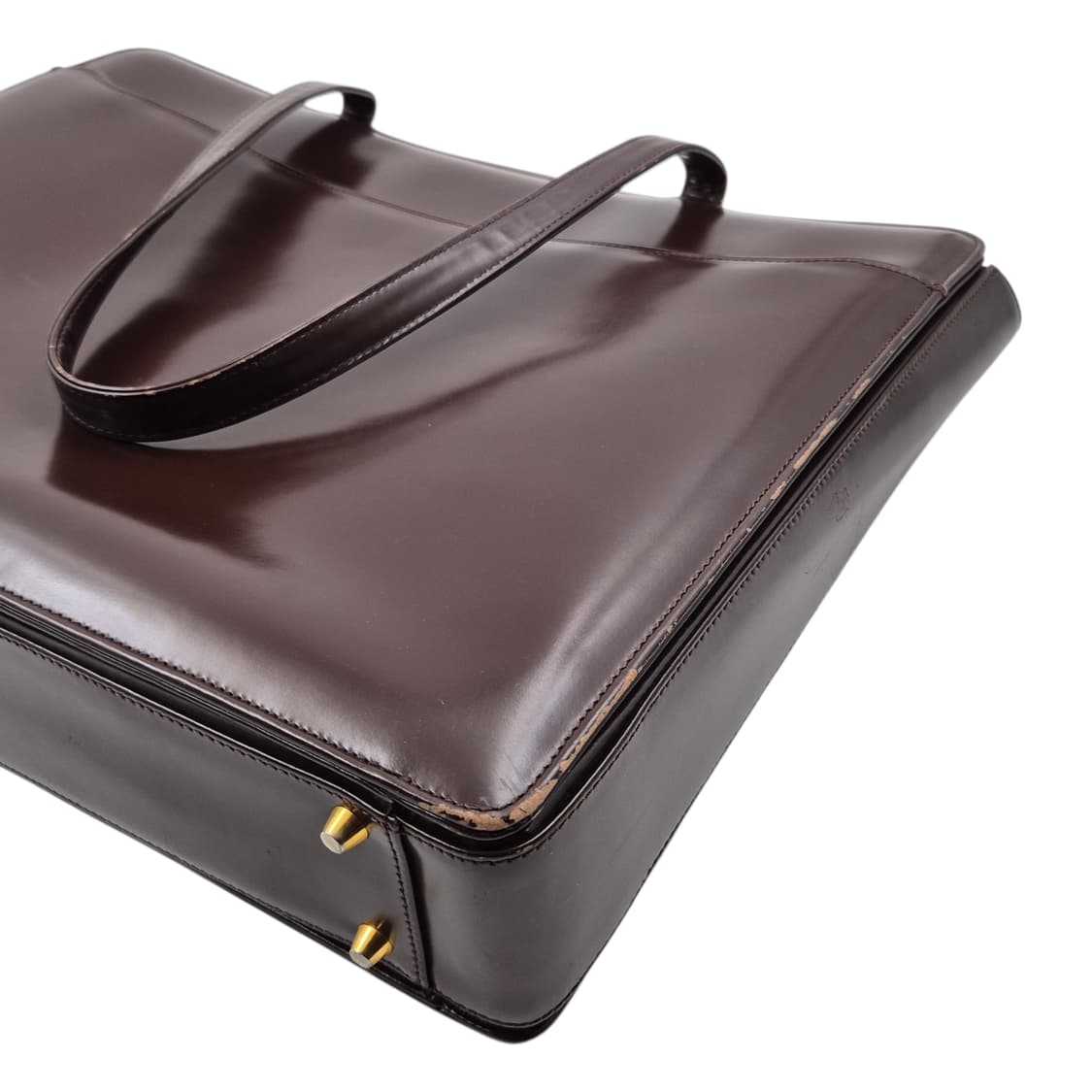 90s 모스키노 하트 엠보 레더 숄더&토트백 상품이미지5