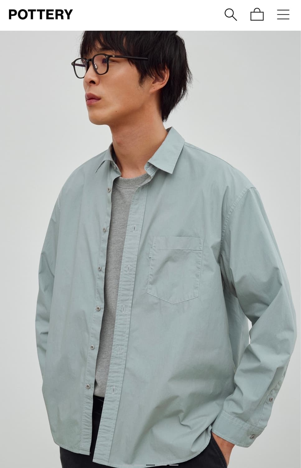 포터리 가먼트다이드 셔츠 100 상품이미지2