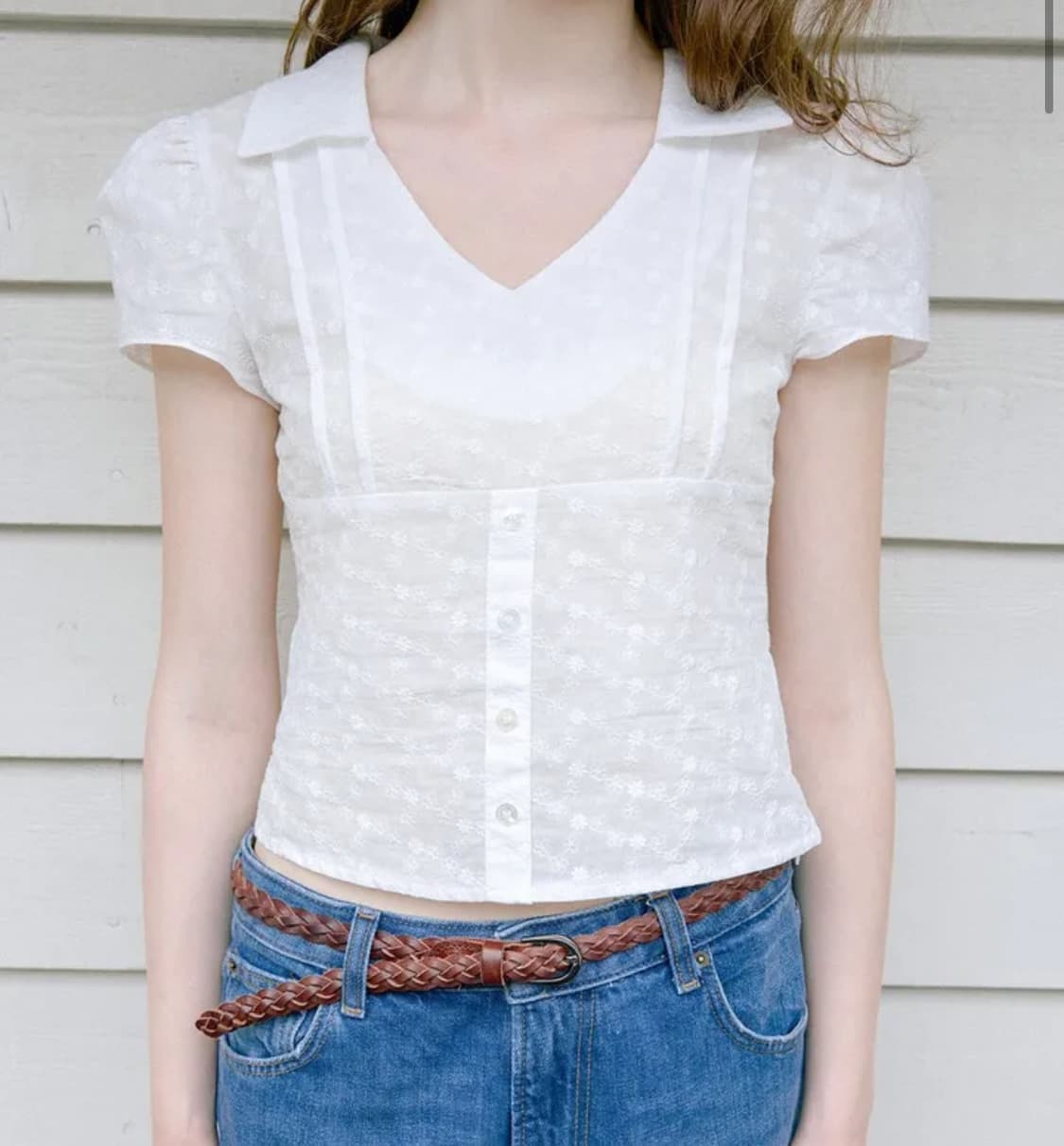 [새상품] 레터프롬문 베키아 브이넥 카라 블라우스 (S) 상품이미지3