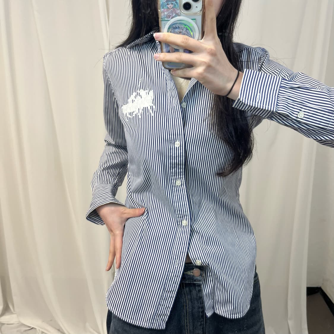 Polo big pony double player stripe shirt 상품이미지3