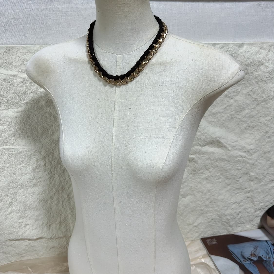 빈티지 tally weijl 메탈 리본 목걸이 상품이미지1