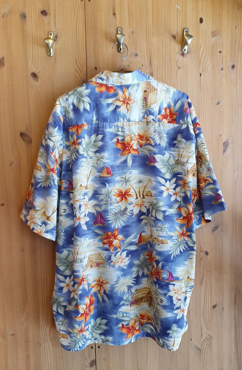 120(3XL) .하와이안 셔츠(블루)  상품이미지2