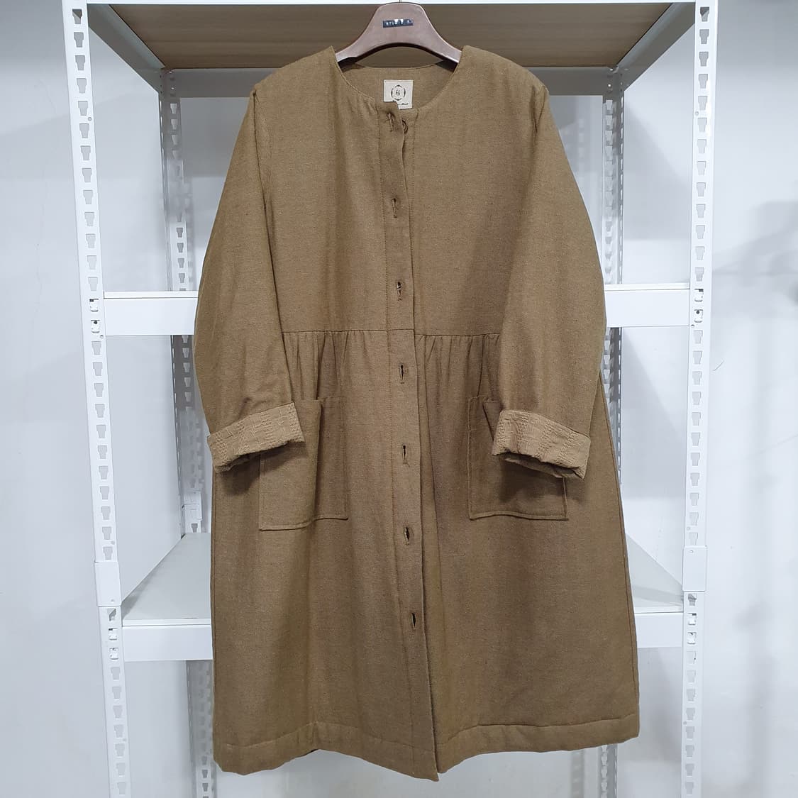 일본 빈티지 사만사모스 린넨 혼방 누빔 원피스 레이어드 재킷 모리걸 상품이미지3