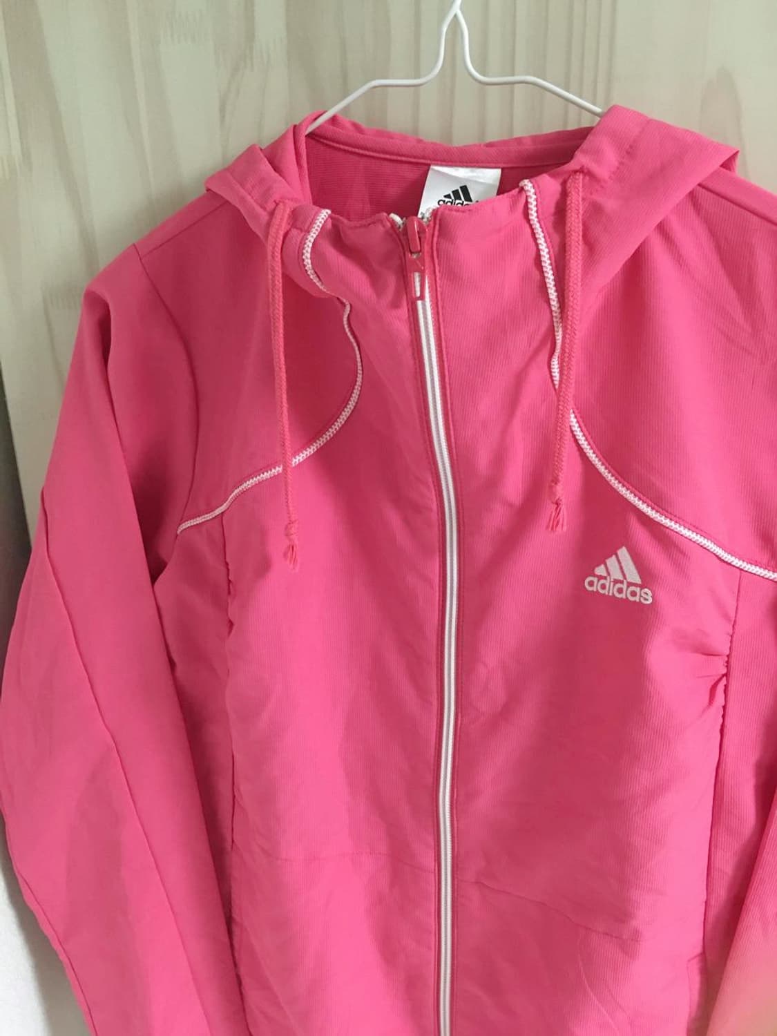 빈티지 아디다스 핫핑크 바람막이 후드집업 y2k 핀터깔 상품이미지1