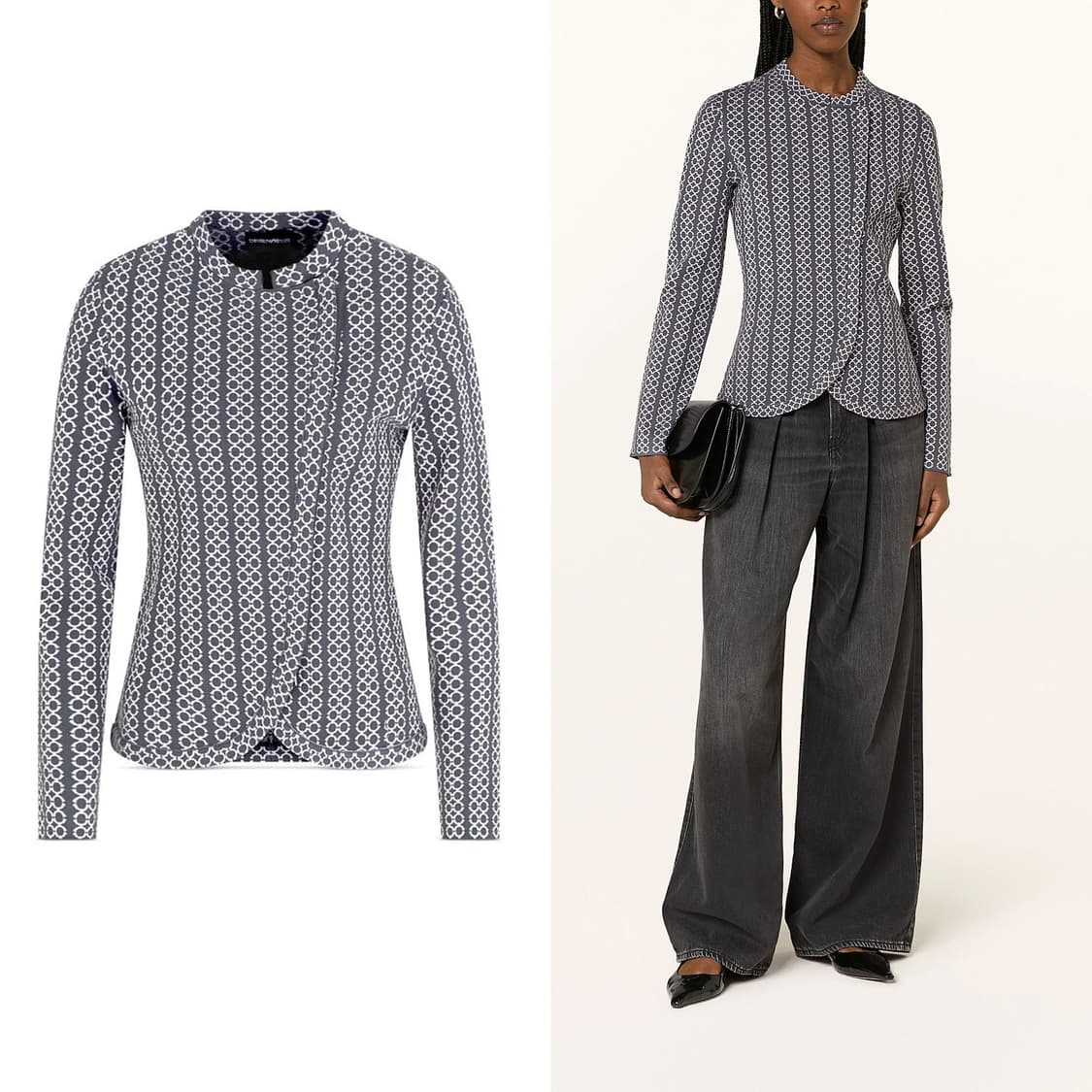 엠포리오 아르마니 24 자카드 니트 자켓 상품이미지2