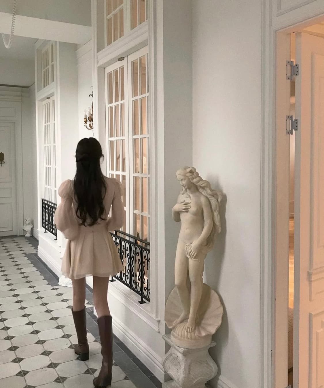 라벨르블랑 플루 셔링 투피스 블라우스 + 스커트 세트 원피스 상품이미지3