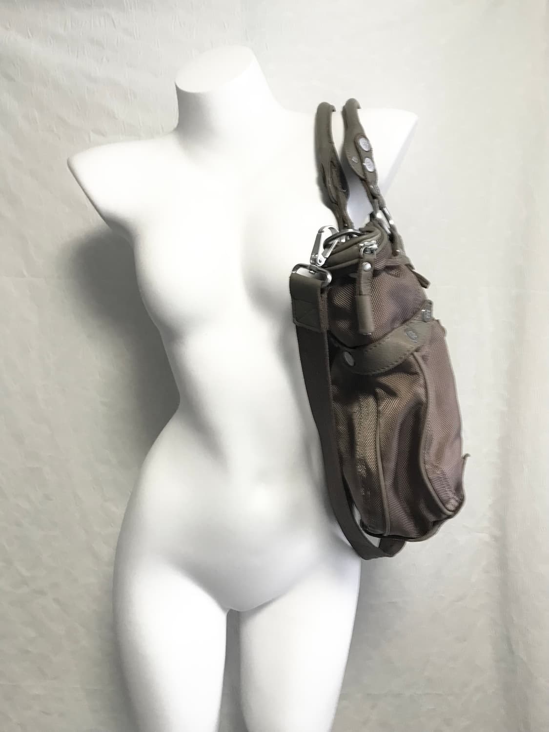 빈티지 george gina & lucy 조지지나앤루시 투웨이 백베이지 상품이미지3