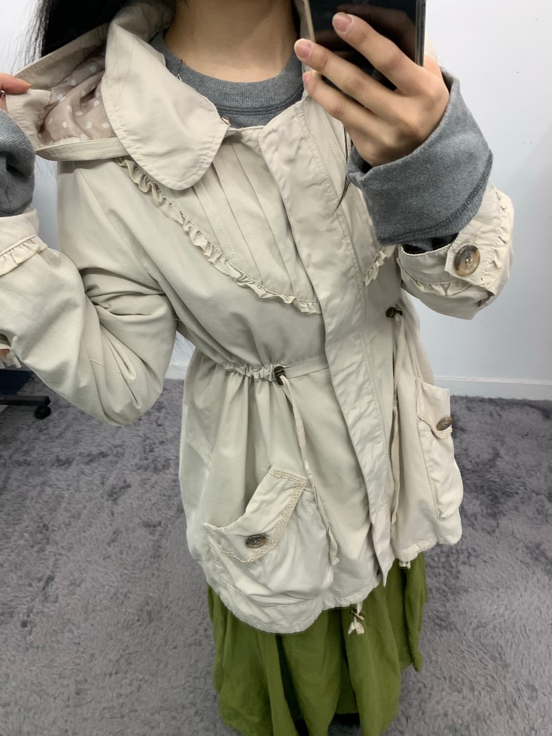 Jasperminx 러블리 프릴 코트 자켓 상품이미지1