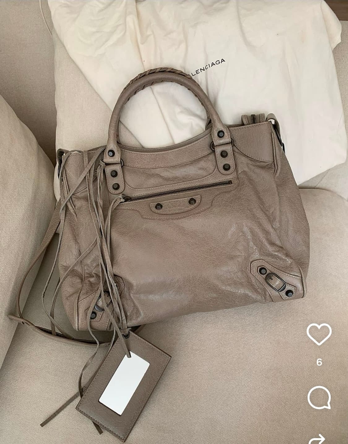 (구함)발렌시아가 벨로 모터백 베이지 구함 상품이미지1