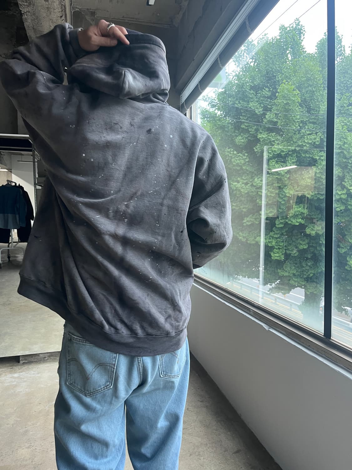 Hanes Zip-Up Hoodie (Custom Distressed) 상품이미지10