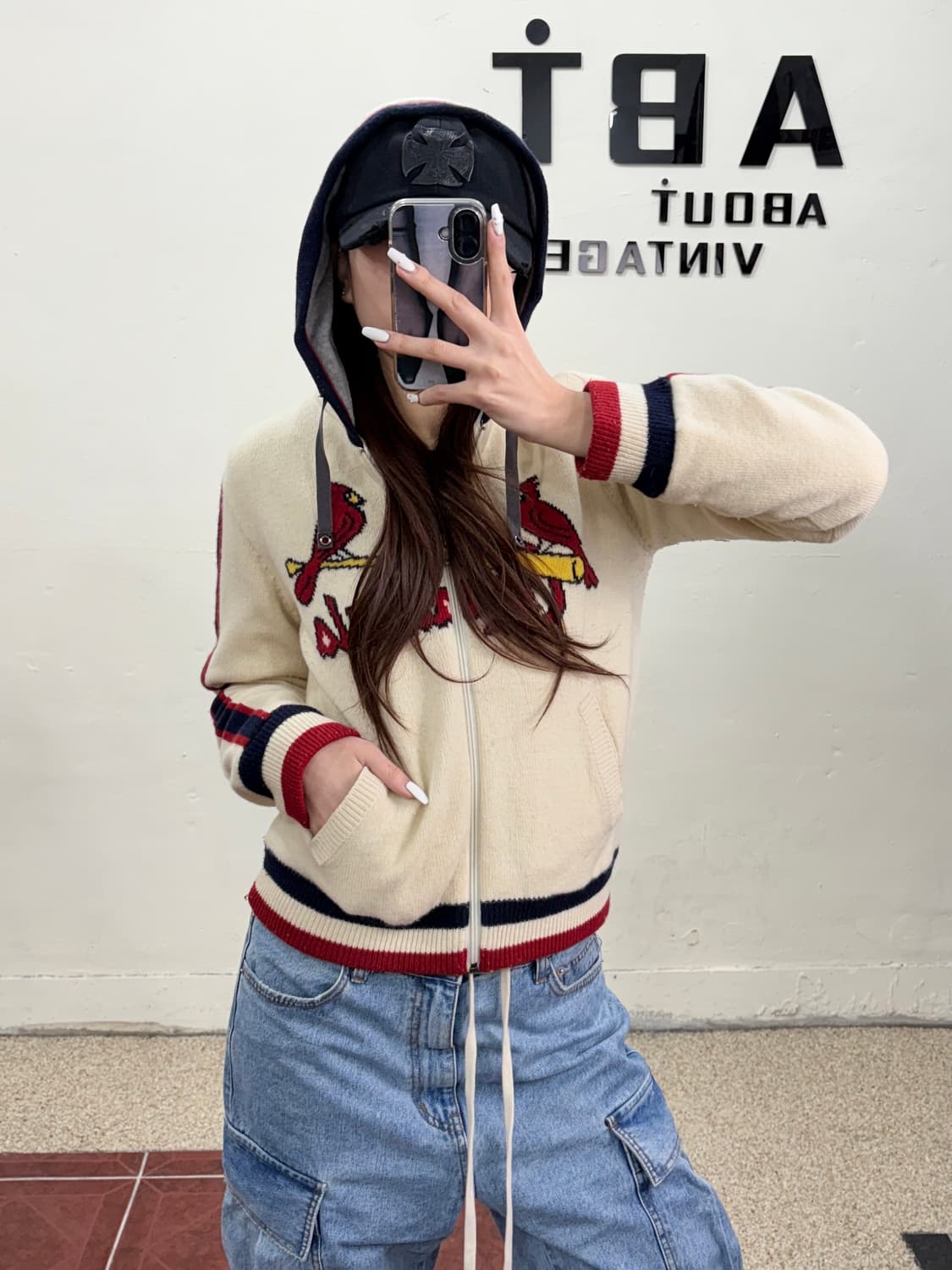 MLB 니트 후드 점퍼 상품이미지3