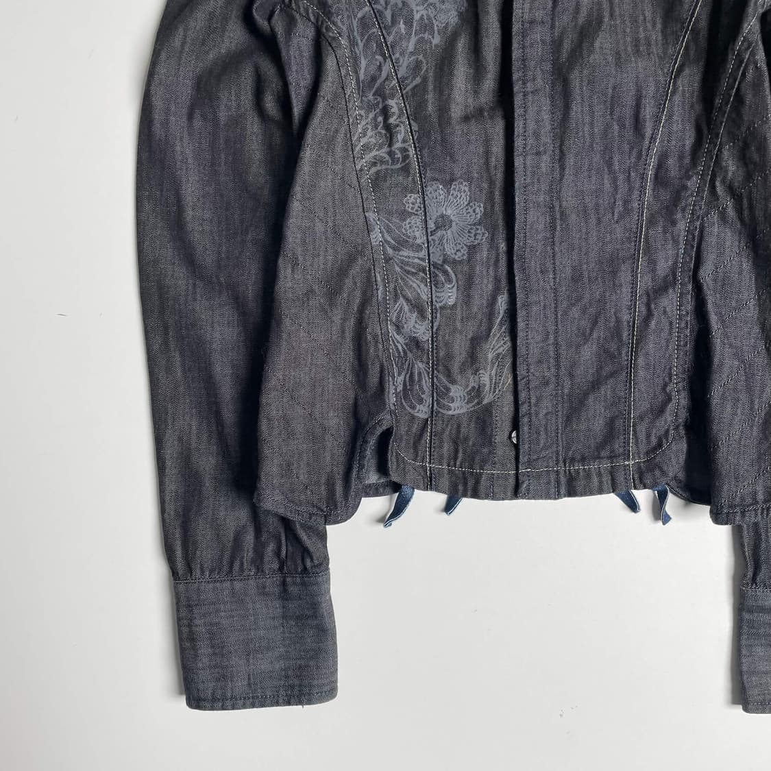 Diesel 플라워 프린팅 스티치 데님 자켓 상품이미지4
