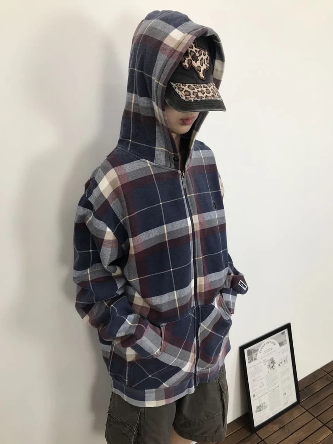 DC Shoes Plaid Zip-Up Hoodie 상품이미지1