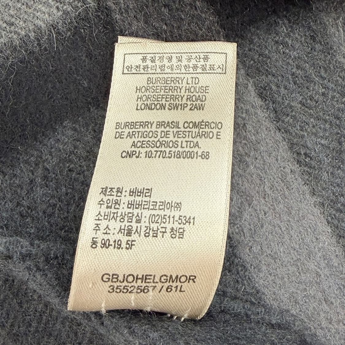 BURBERRY 체크 100% 캐시미어 머플러 상품이미지6