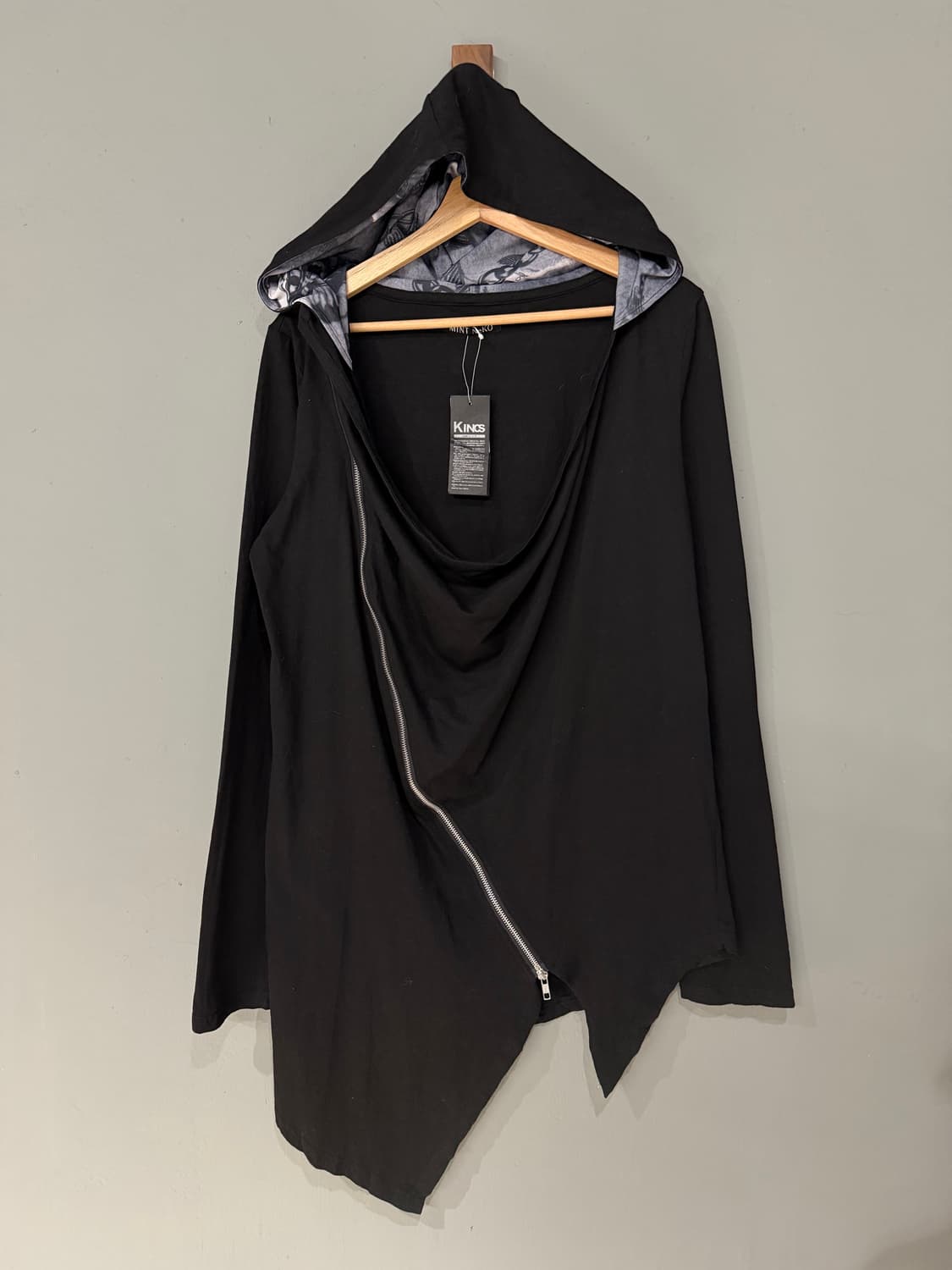 Archive side zipper drape hood zip-up  상품이미지7