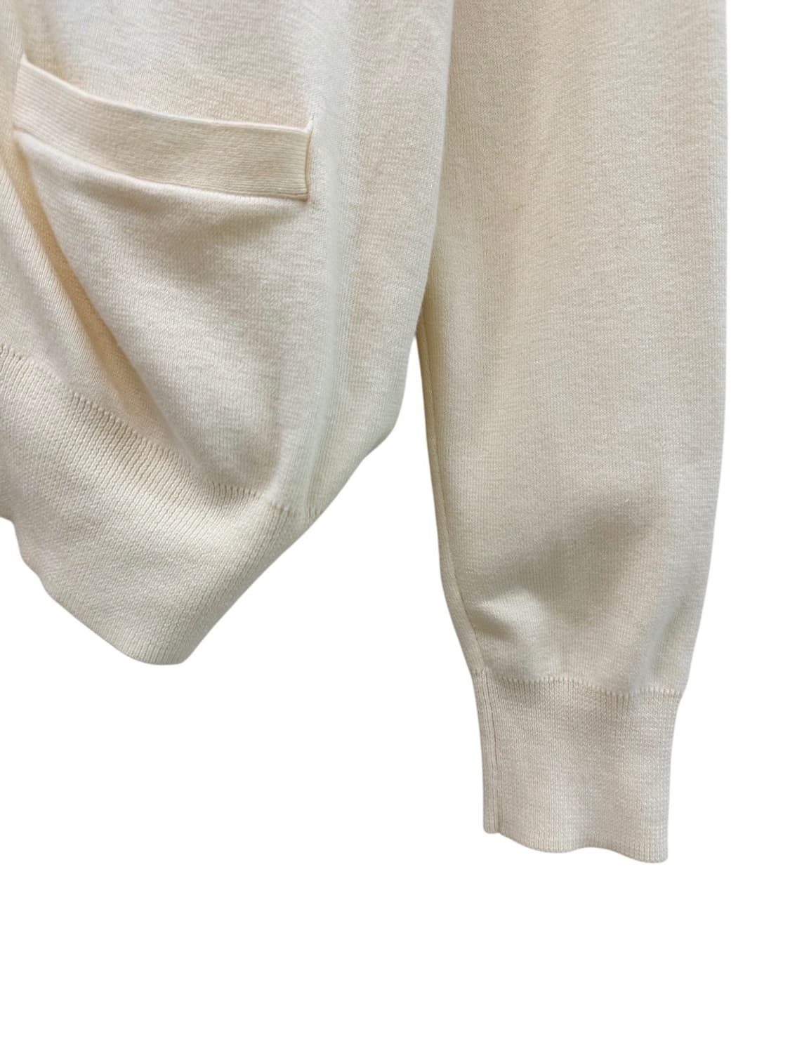 폴로 피마코튼 니트 가디건 크림 (XS~S) 상품이미지4