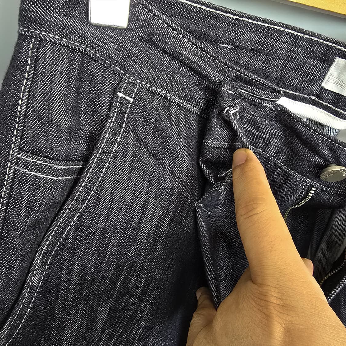 미나브 minav 원턱 카운터 데님팬츠 L 상품이미지6