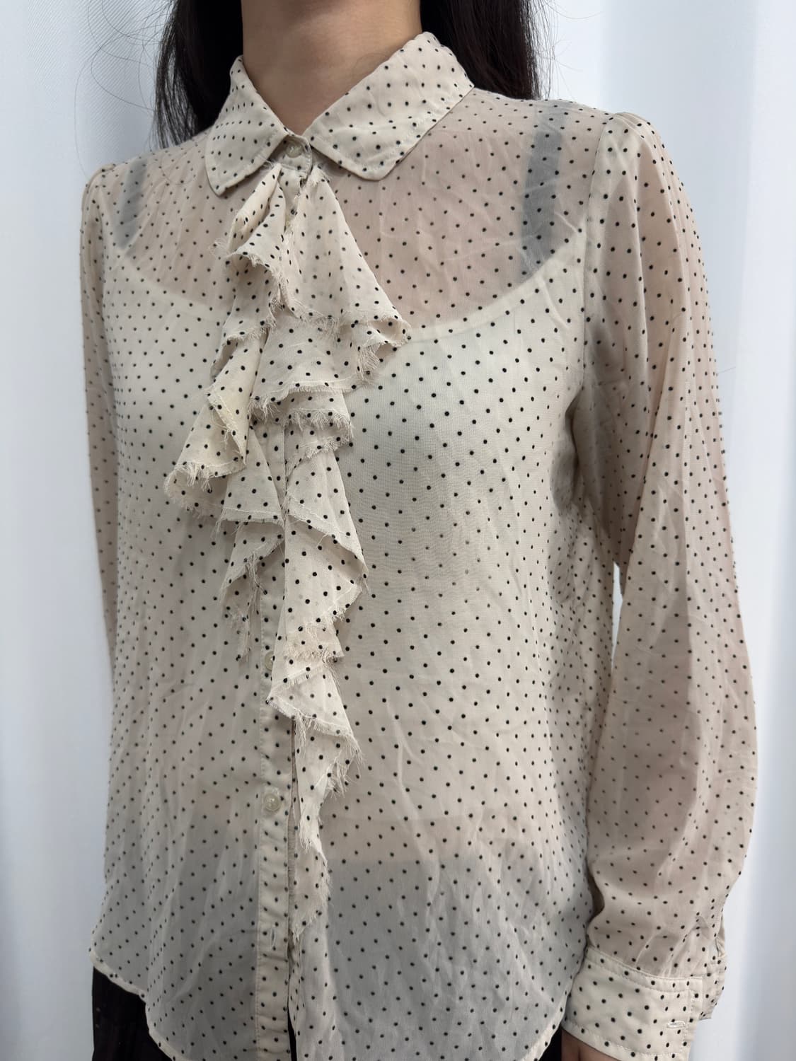 yecca vecca frill dot blouse 상품이미지4