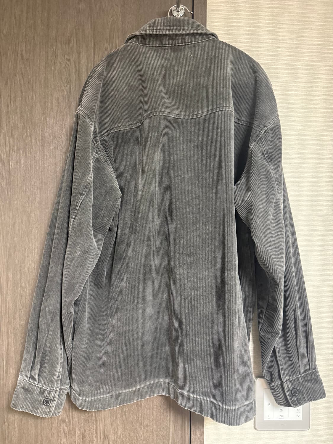 인사일런스 피그먼트 코듀로이 셔츠 차콜 L 상품이미지2