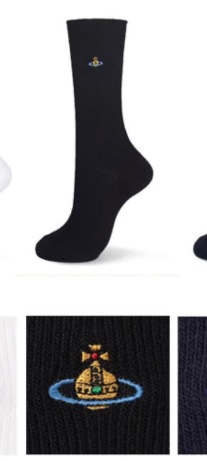 비비안웨스트우드 블랙 양말 상품이미지2