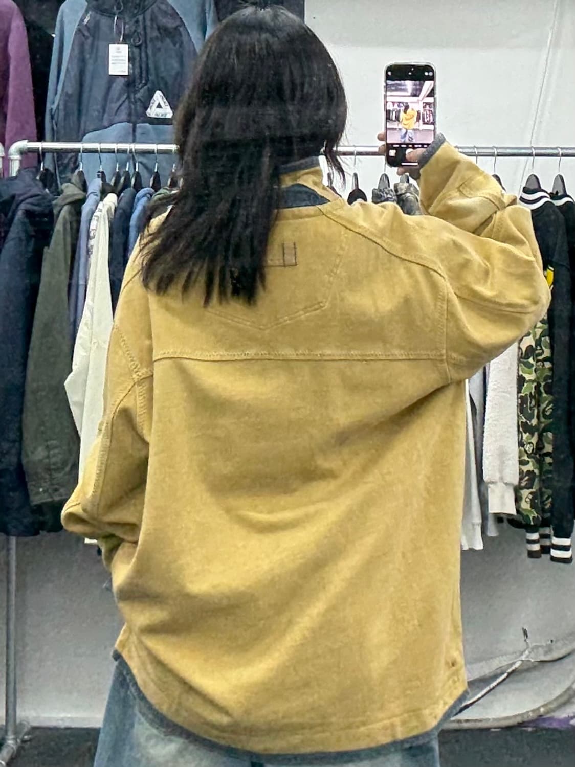 VTG 코튼 데님 넥 오버핏 롱슬리브 상품이미지4