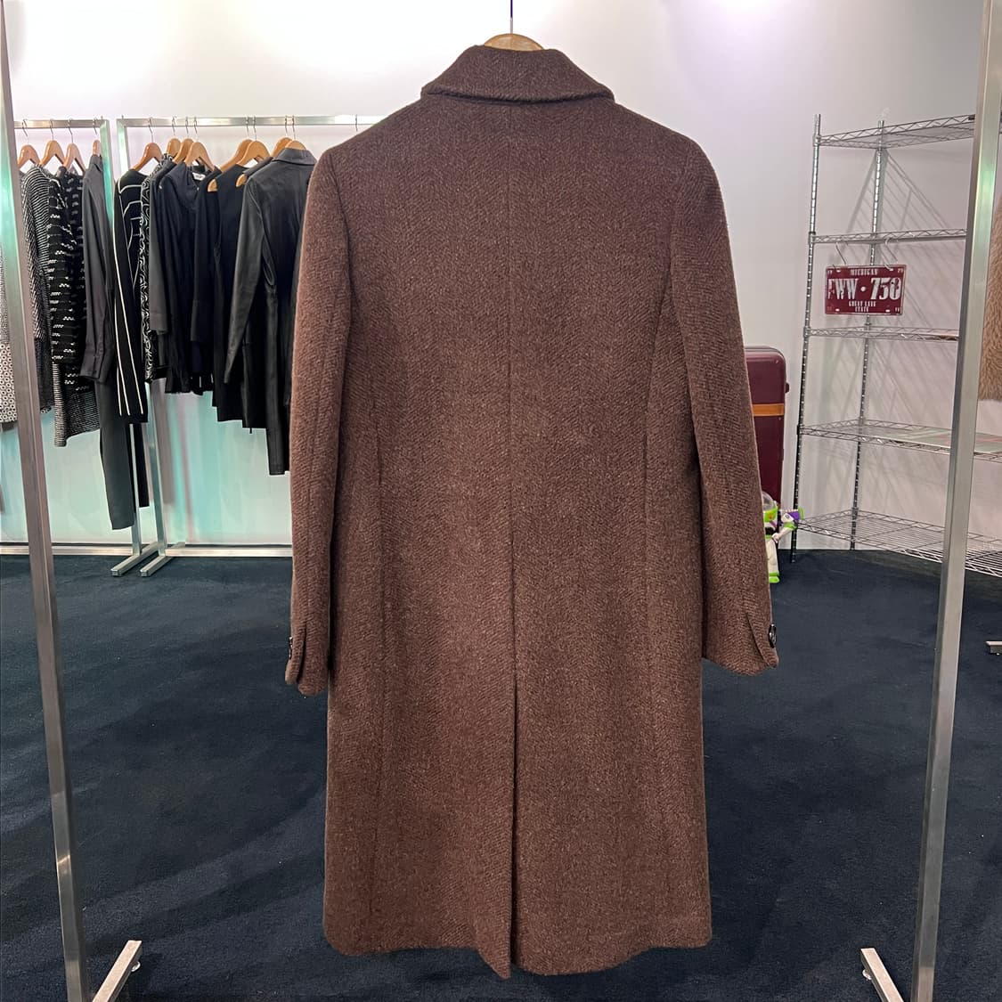 [55] 아이잗바바 알파카&모헤어 롱코트 브라운  상품이미지2