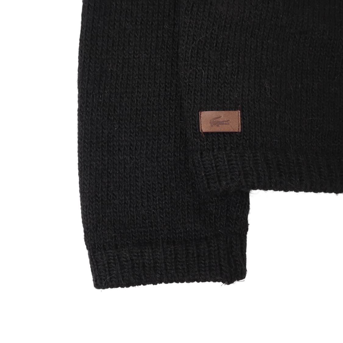 라코스테 블랙 알파카 블렌드 울 집업 가디건 상품이미지4