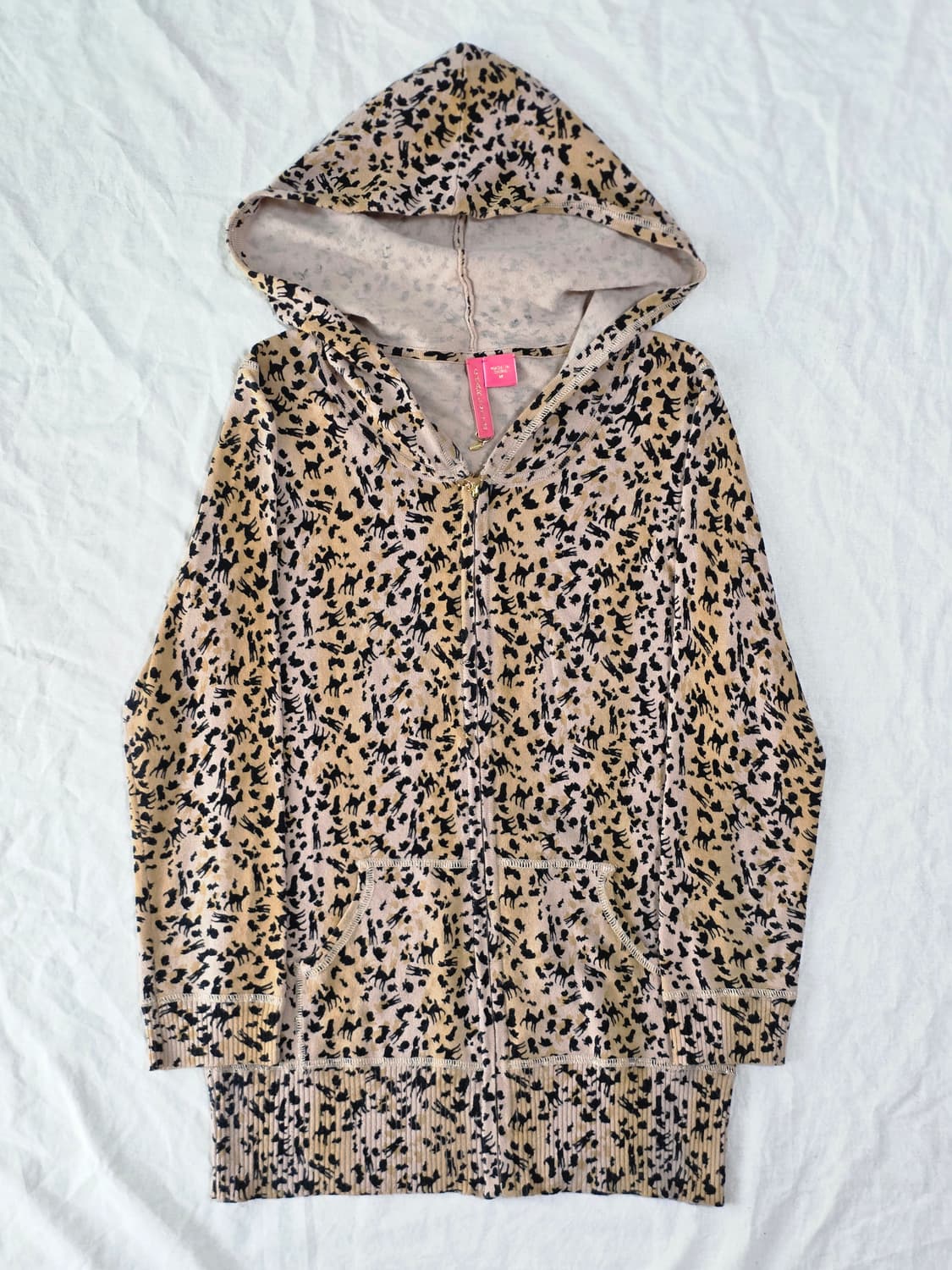 CHARLOTTE 오네갸루 Y2K 패턴 후드 니트집업 상품이미지3