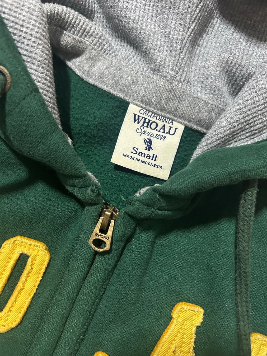 후아유 초록색 후드집업 상품이미지5