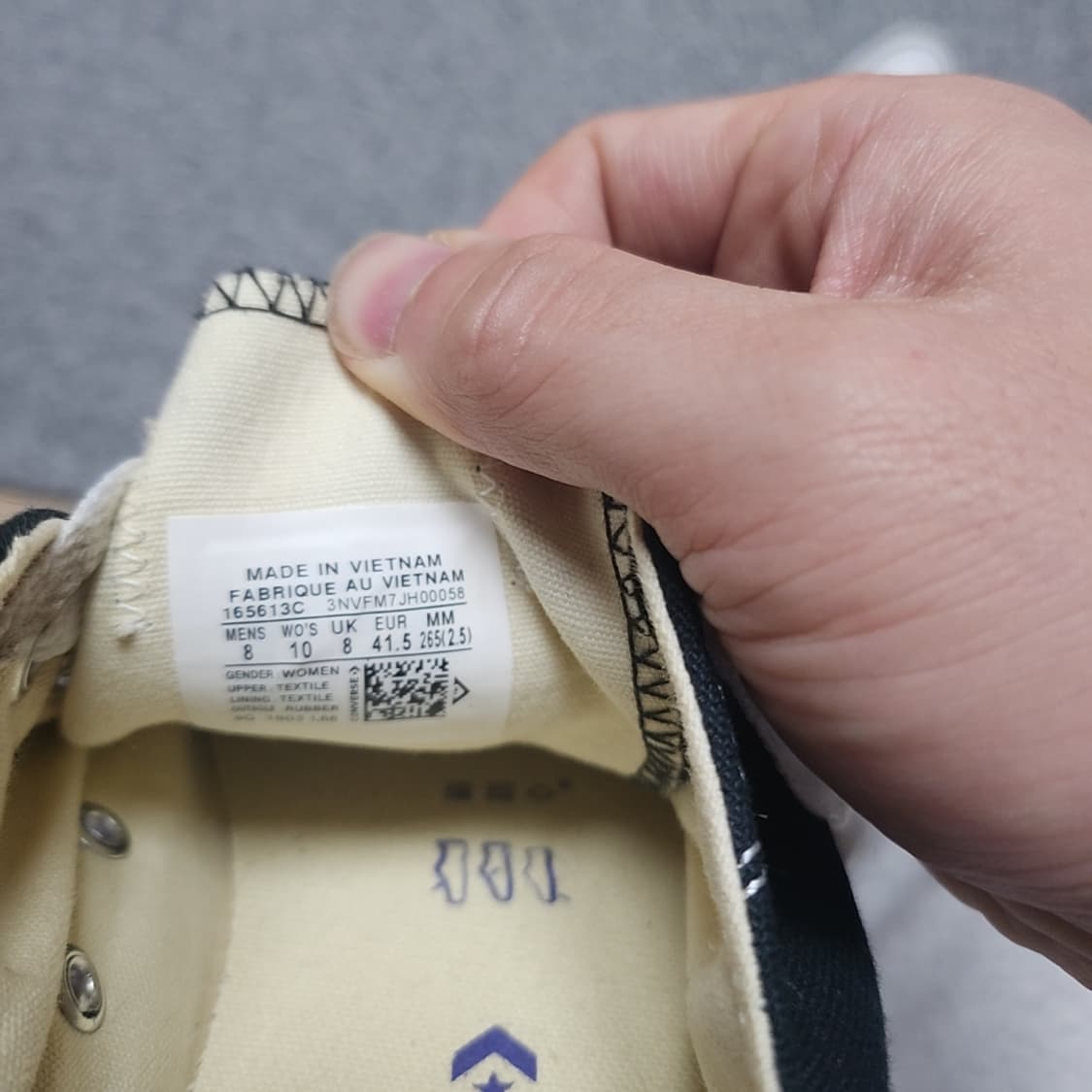 [265] 컨버스 캔버스화 로우 거의 새신발 상품이미지6