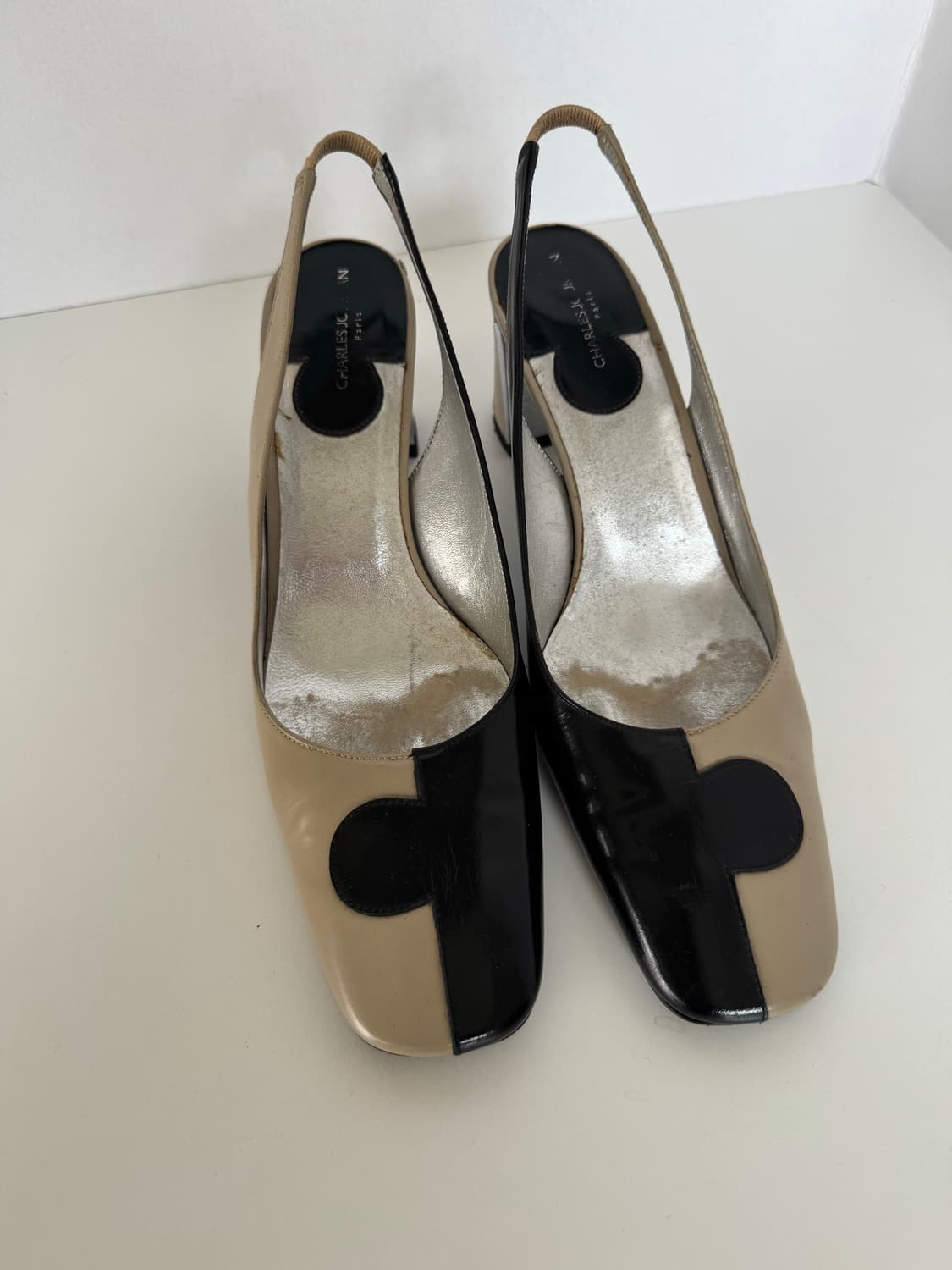 [희귀] 찰스 주르당 80s 컬러블록 슬링백  상품이미지3