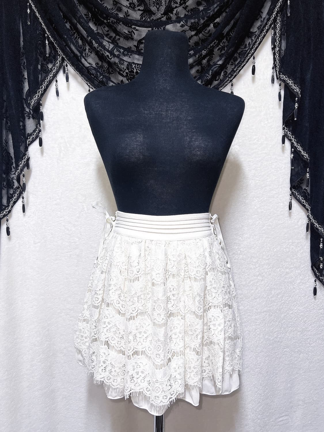 리즈리사 로맨틱갸루 로걀 라떼 레이스 아일렛 스카판 큐롯스커트 달천 핀터 상품이미지3