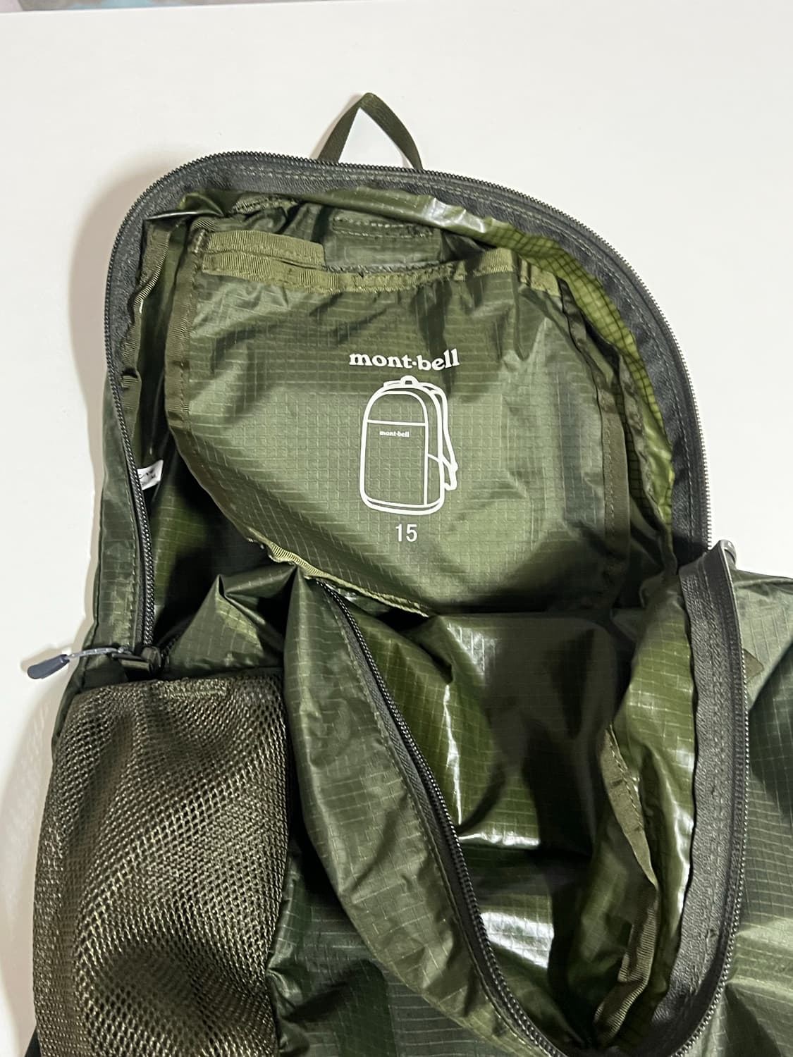 몽벨 포케터블 라이트팩 15L 카키 상품이미지3