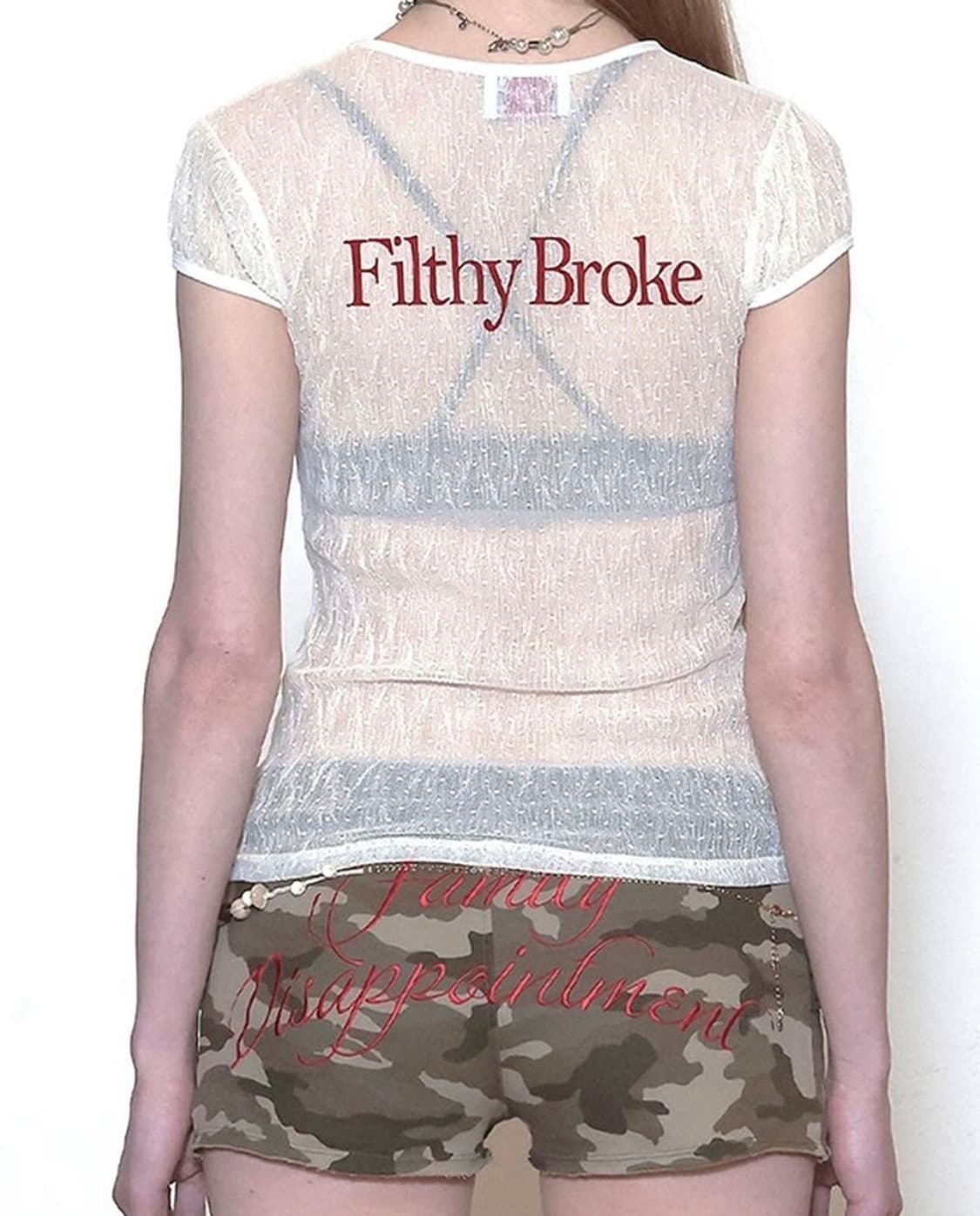 Filthy Broke Sheer Tee Mesh Cream 상품이미지1