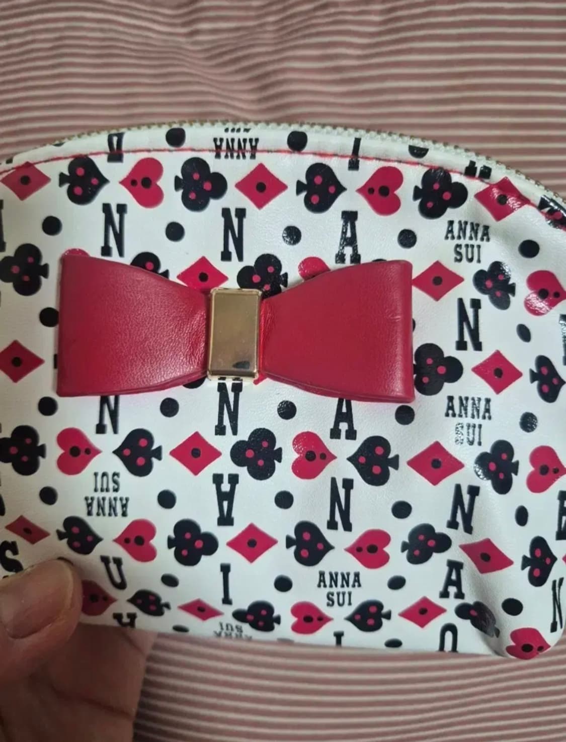 안나수이 리본ㅡ트럼프 파우치 👝 상품이미지1