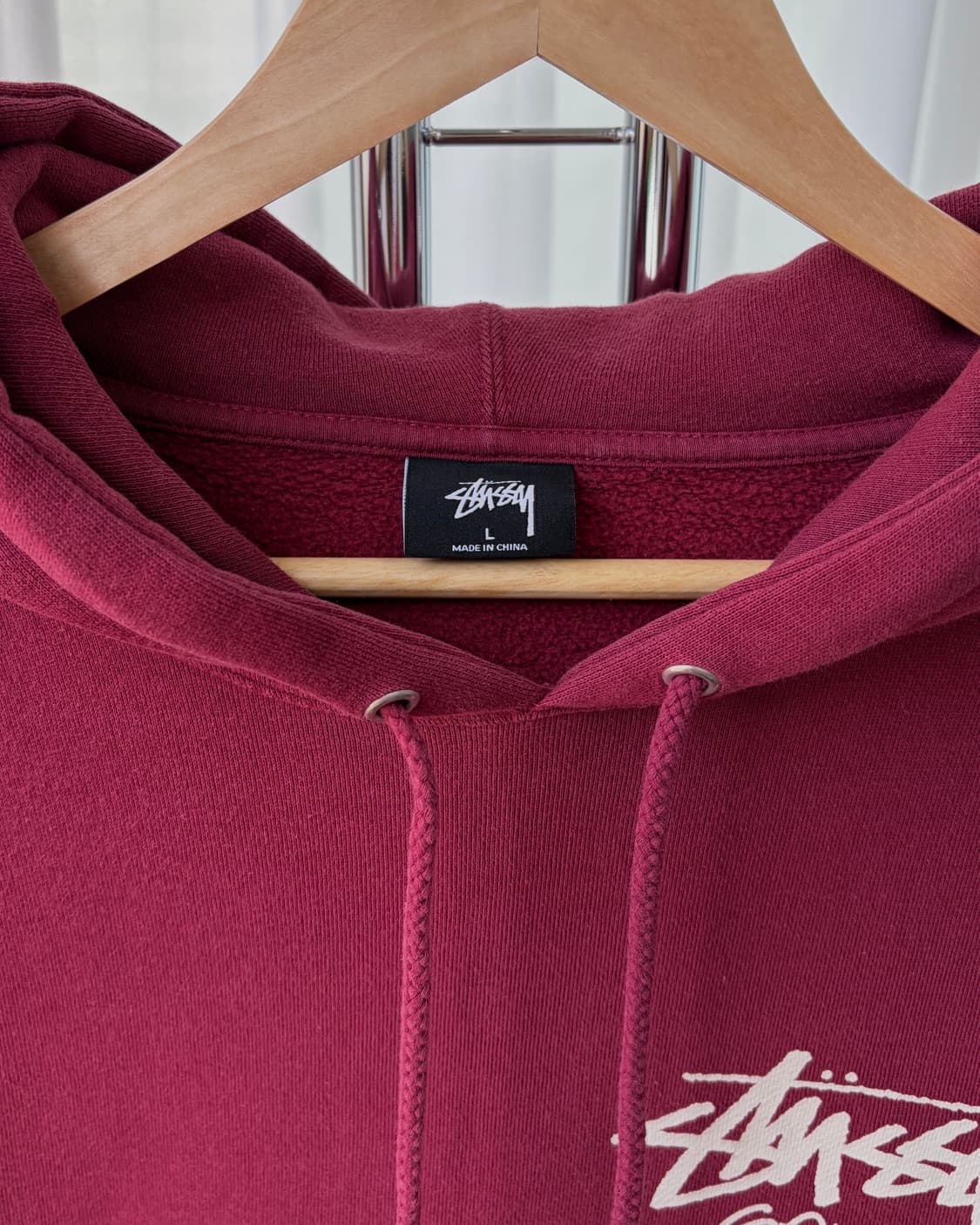 [L]스투시 STUSSY 일본판 SEOUL 버건디 후드티 상품이미지7