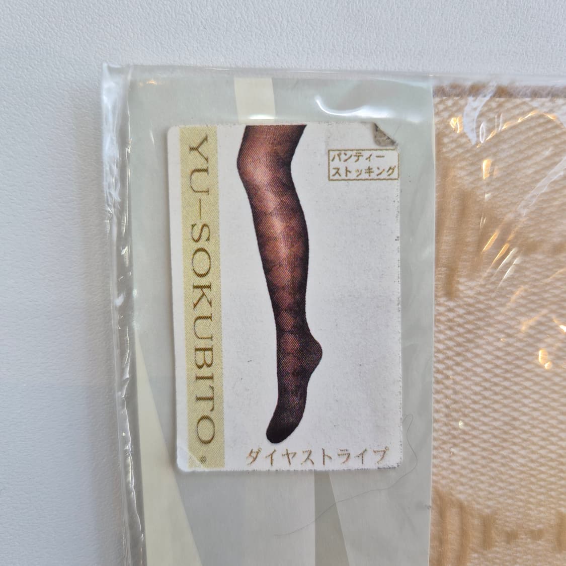 YU-SOKUBITO 베이지 130데니아 패턴 팬티스타킹 상품이미지3